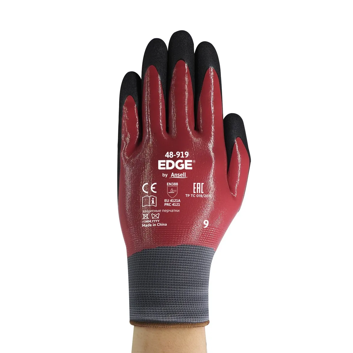 Zaštitne rukavice EDGE 48-919 crveno-crne - Ansell - PAR 