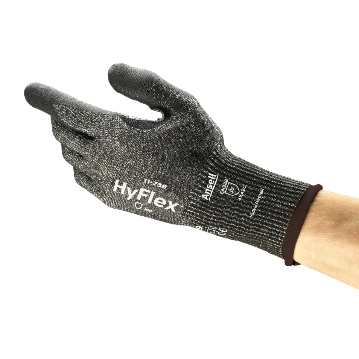 Zaštitne rukavice HYFLEX 11-738 tamno sive - Ansell - PAR 