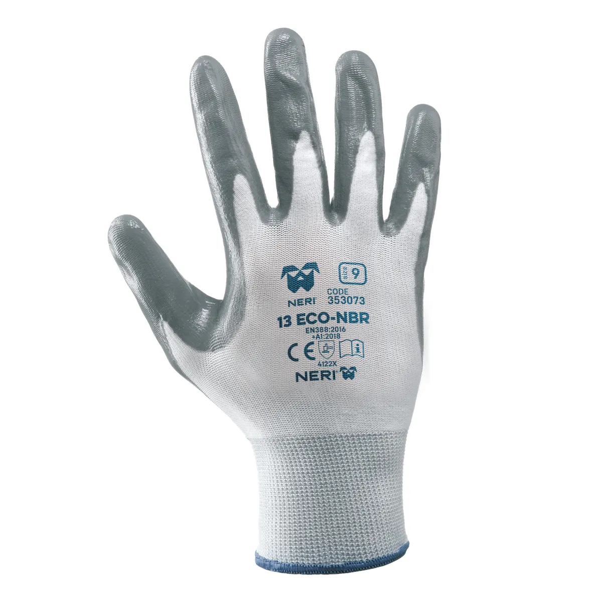 Rukavice poliester, nitril premaz 13 ECO NBR GRIGIO art.353073 