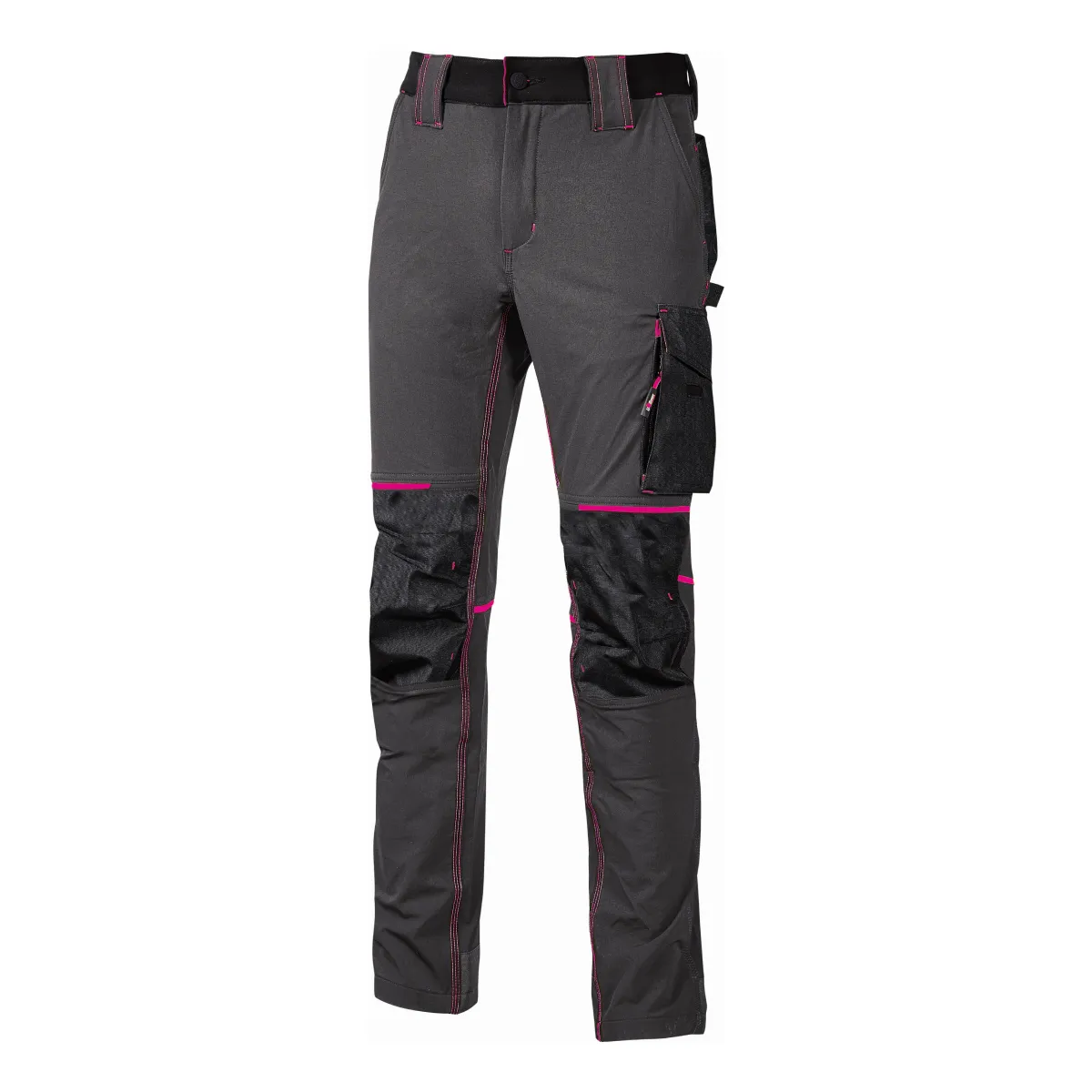 Radne pantalone ženske ATOM LADY sivo-roze - U-Power 