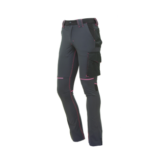 Radne pantalone ženske WORLD sivo/roze - U-Power 