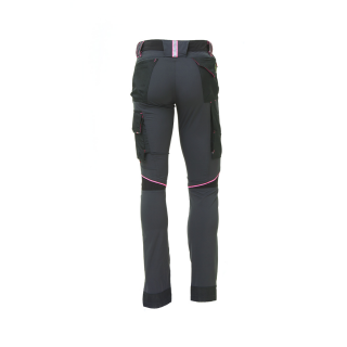 Radne pantalone ženske WORLD sivo/roze - U-Power 