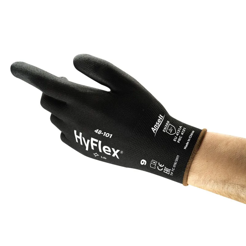 Zaštitne rukavice HYFLEX 48-101 crne - Ansell - PAR 