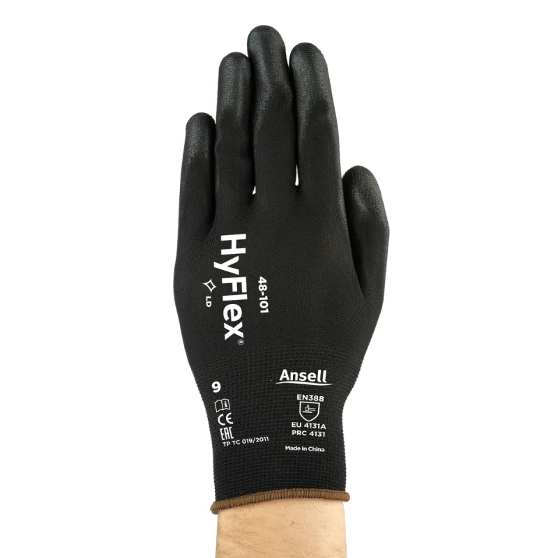 Zaštitne rukavice HYFLEX 48-101 crne - Ansell - PAR 