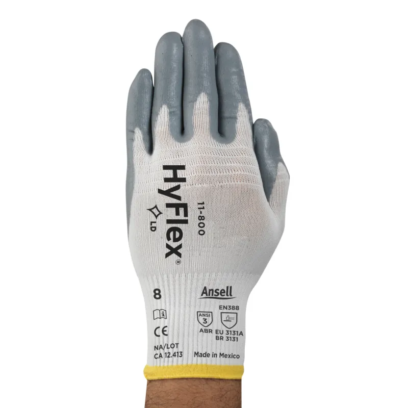 Zaštitne rukavice HYFLEX 11-800 belo-sive - Ansell - PAR 