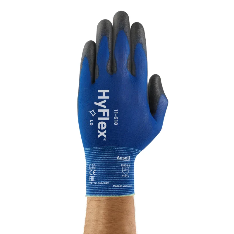 Zaštitne rukavice HYFLEX 11-618 plavo-crne - Ansell - PAR 