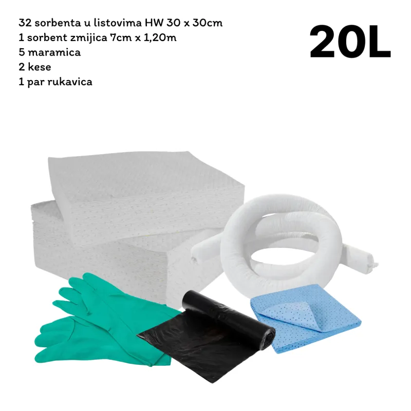KWA1 - A komplet upijaca za ulje u PVC torbi 20L - Schoeller 