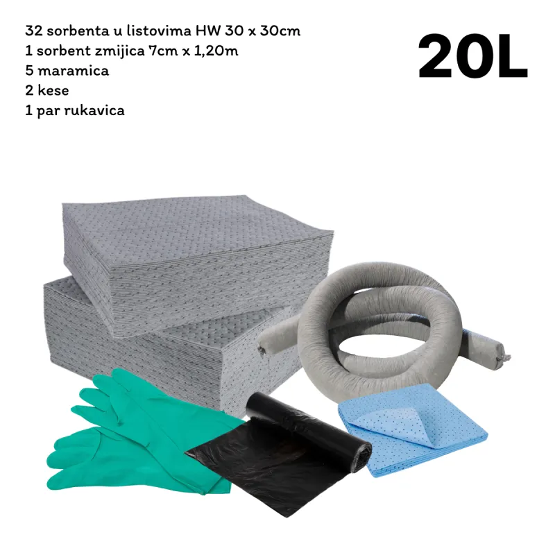 KGA1 - A komplet univerzalnih upijaca u PVC torbi 20L - Schoeller 