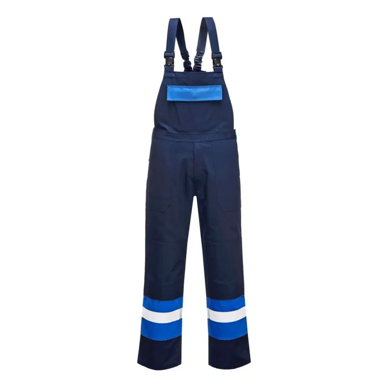 Vatrootporne pantalone sa tregerima FR57 plave - Portwest 