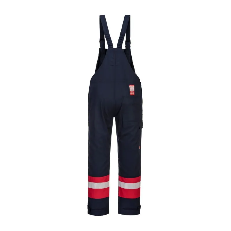 Vatrootporne pantalone sa tregerima FR57 crvene - Portwest 