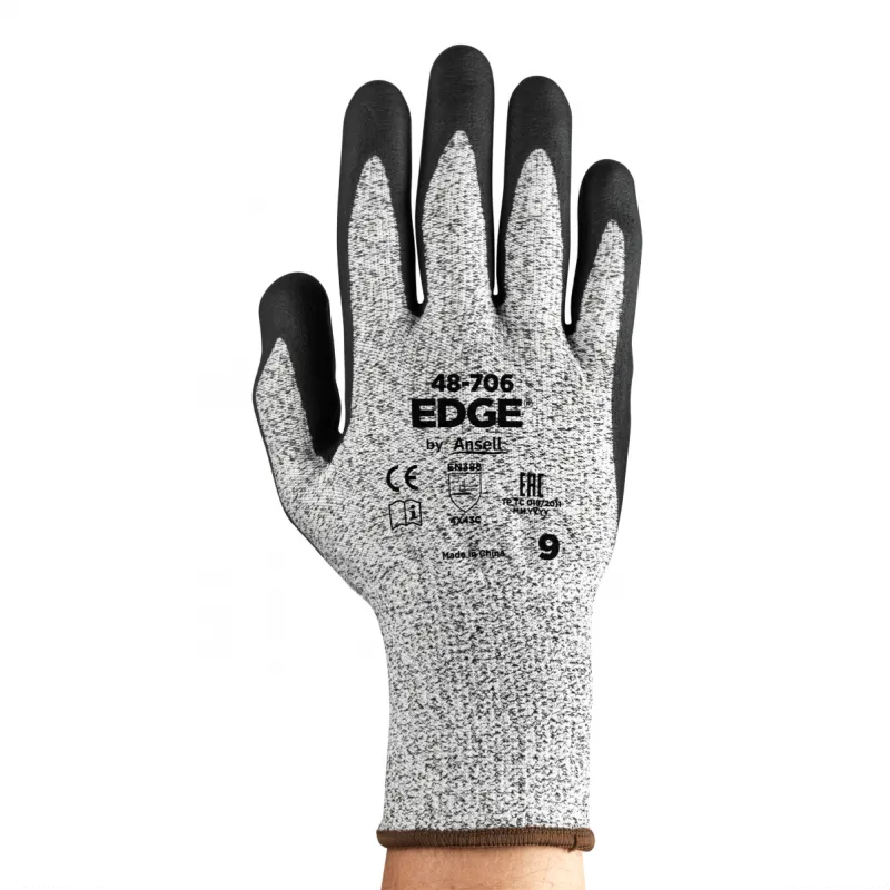 Zaštitne rukavice EDGE 48-706 sive-crne - Ansell - PAR 