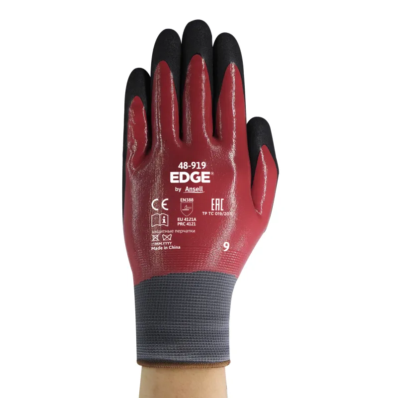 Zaštitne rukavice EDGE 48-919 crveno-crne - Ansell - PAR 